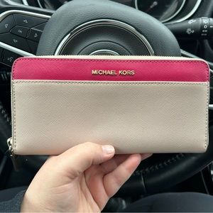 Michael Kors Two Tone Pink Wallet